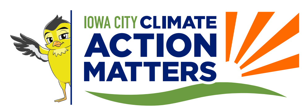 Iowa City Climate Action Matters (with waving Goldie)
