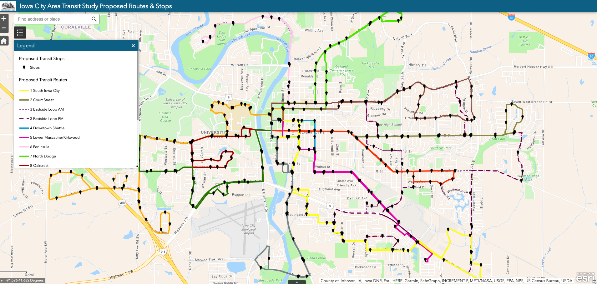 Transit Study Map